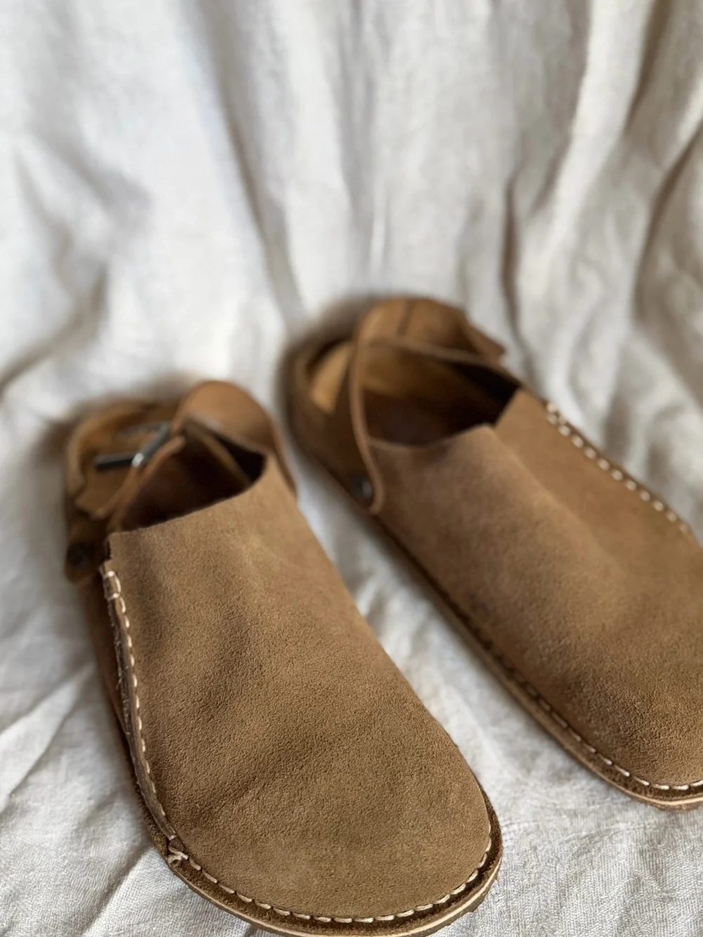Birkenstock Lutry Suede Clog in Tan - Picture 2 of 7